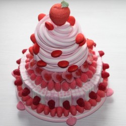 Pièce montée Milk-Shake fraise Mont-Blanc