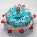Gâteau de bonbons naissance "Félicitations" garçon
