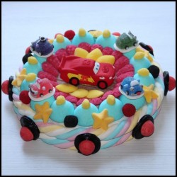 Gâteau de bonbons Flash McQueen du film Cars
