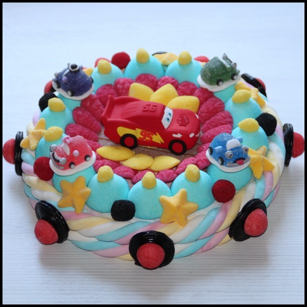 Gateau De Bonbons Flash Mcqueen Du Film Cars Caramelys Lyon