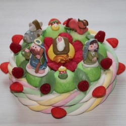 Gâteau de bonbons " Crèche de Noël "