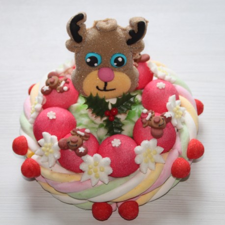 Gâteau de bonbons fêtes de fin d'année Renne