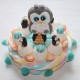 Gâteau de bonbons fêtes de fin d'année Pingouin