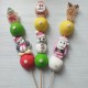 Brochette de guimauves et bonbons Fêtes de Noël