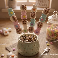 Brochette de guimauves pour enfants Ourson
