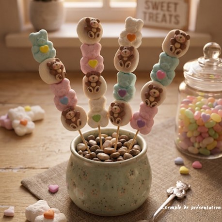 Brochette de guimauves pour enfants Ourson