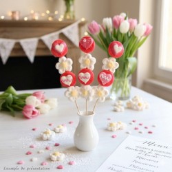 Brochette de bonbons coeur