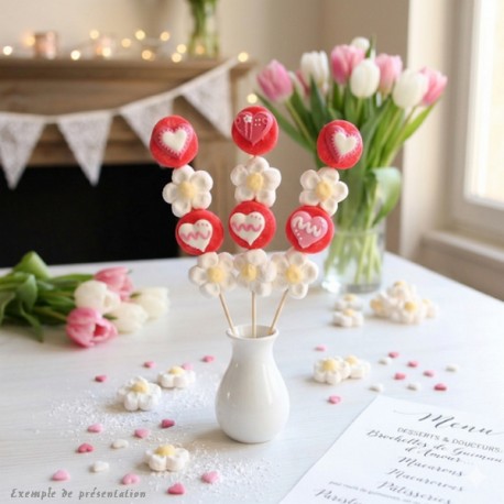Brochette de bonbons coeur