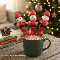 Père Noël et son sapin en brochette de bonbons