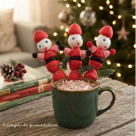 Père Noël en brochette de bonbons