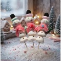 Brochette de bonbons bonhomme de neige