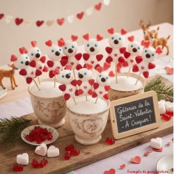 Brochette de bonbons Saint Valentin