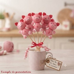 Brochette de bonbons cochon