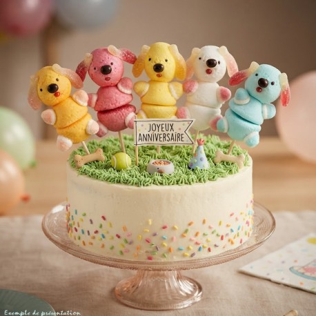 Brochette de bonbons chien