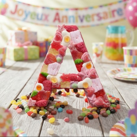 Lettres en bonbons