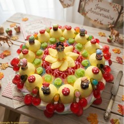 Gâteau de bonbons Blanche neige et les sept nains