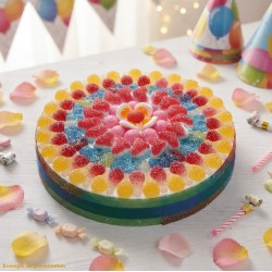 Gâteau de bonbons acidulés HARIBO PINK