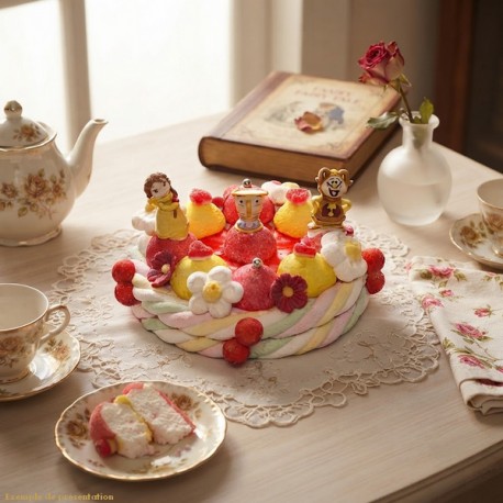 Gâteau de bonbons La Belle et La Bête