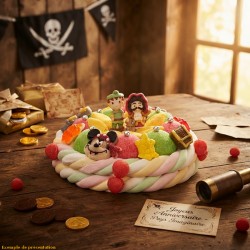 Gâteau de bonbons Peter Pan et le Capitaine Crochet