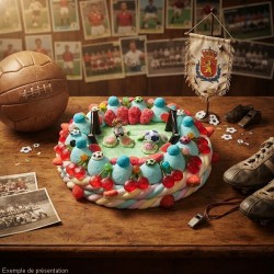 Gâteau de bonbons football