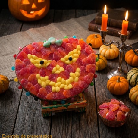 Jack-o'lantern d'alloween en bonbons
