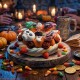 Gâteau de bonbons pour Halloween