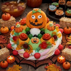 Gâteau en bonbons Halloween citrouille