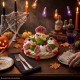 Gâteau Halloween en bonbons RIP