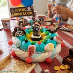 Gâteau de bonbons pirates