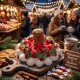 Gâteau de bonbons Marché de Noël