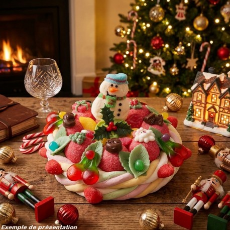 Gâteau de bonbons " 25 décembre " Bonhomme de neige